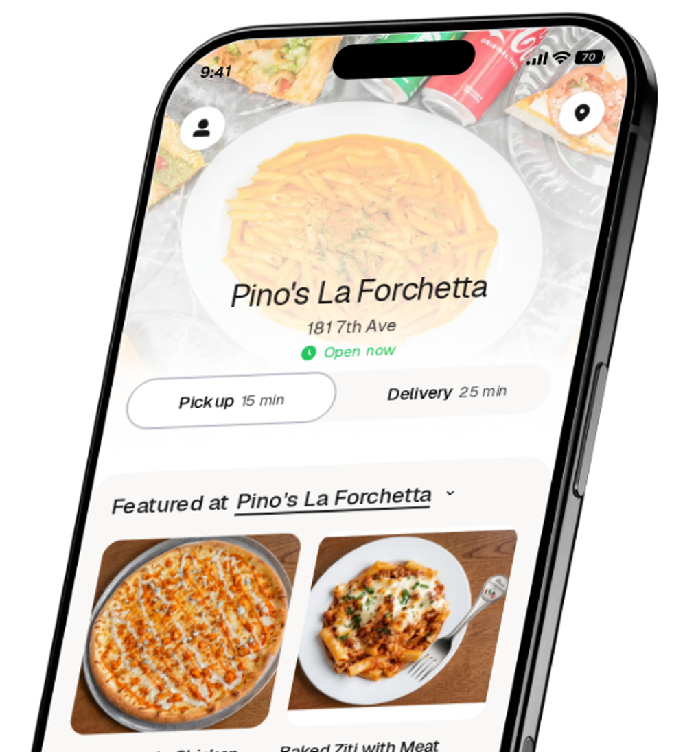 Pino's La Forchetta app preview