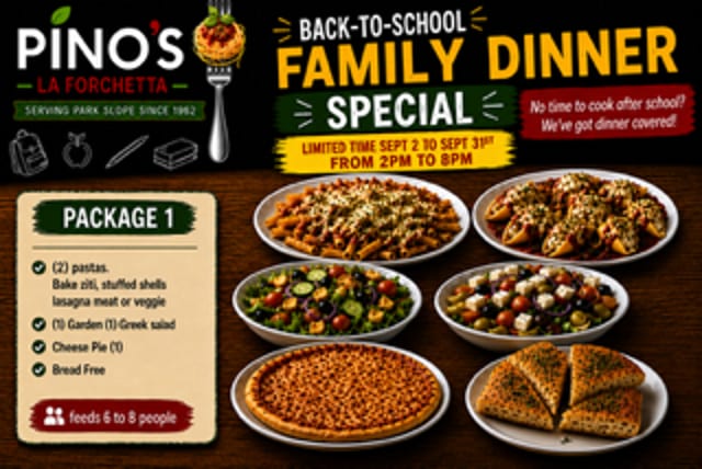 Back to School Family Dinner Package 1.