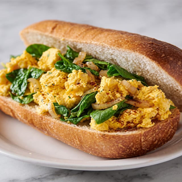 Spinach & Eggs Hero.