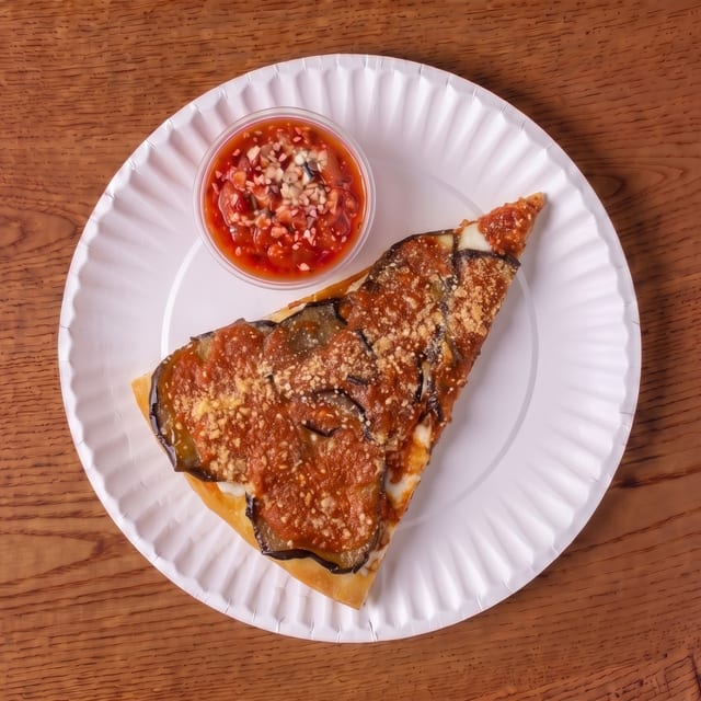 Eggplant & Fresh Mozzarella Pan Slice.