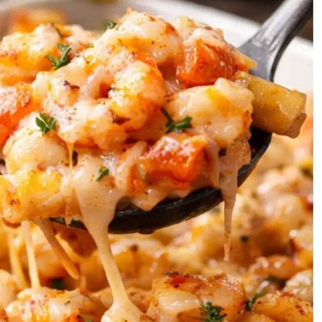 Baked Ziti with Shrimp.