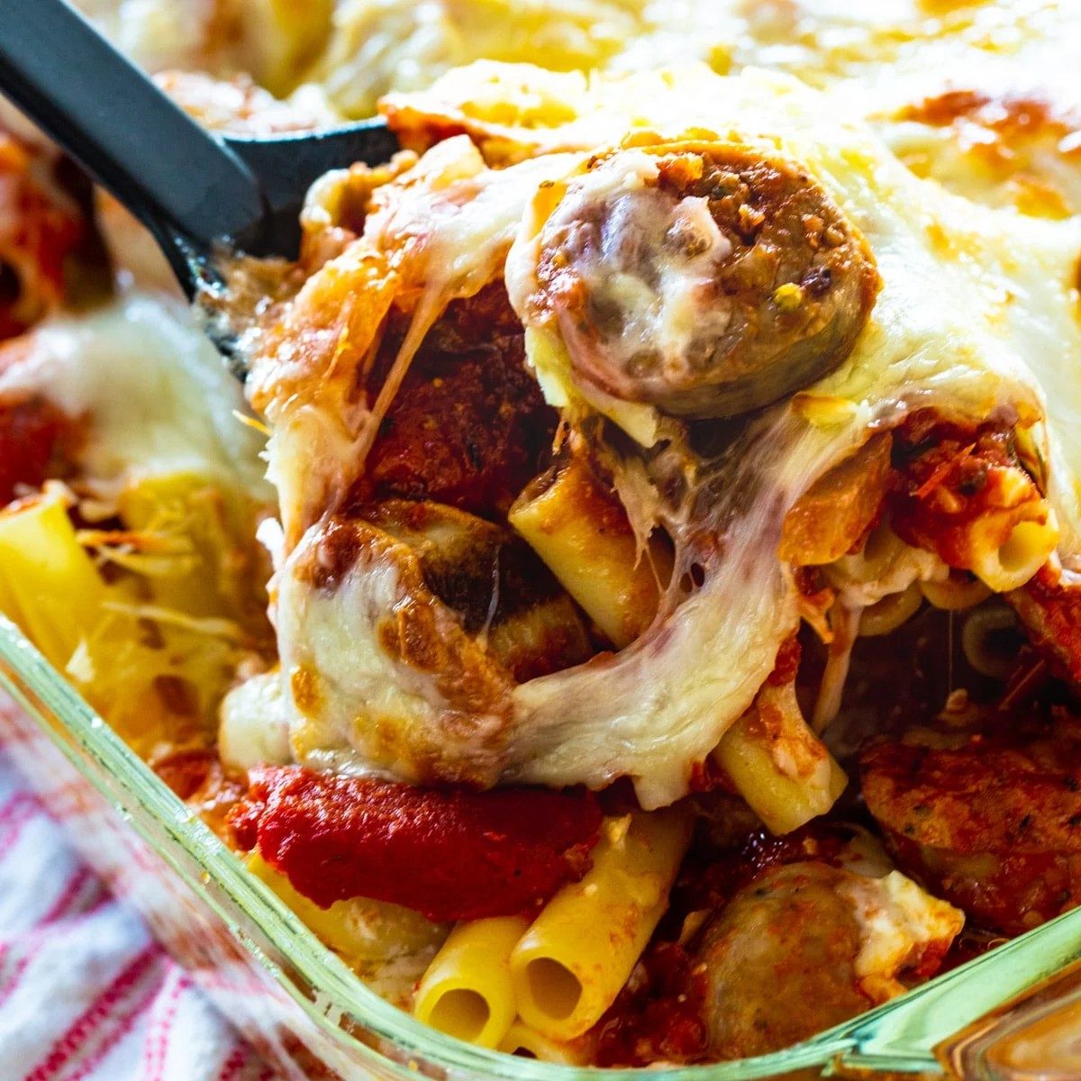 Baked Ziti with Sausage.
