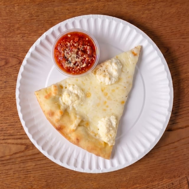 White Pizza Slice.