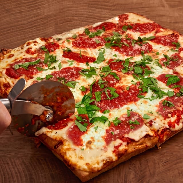 Fresh Mozzarella Marinara Sicilian Square.