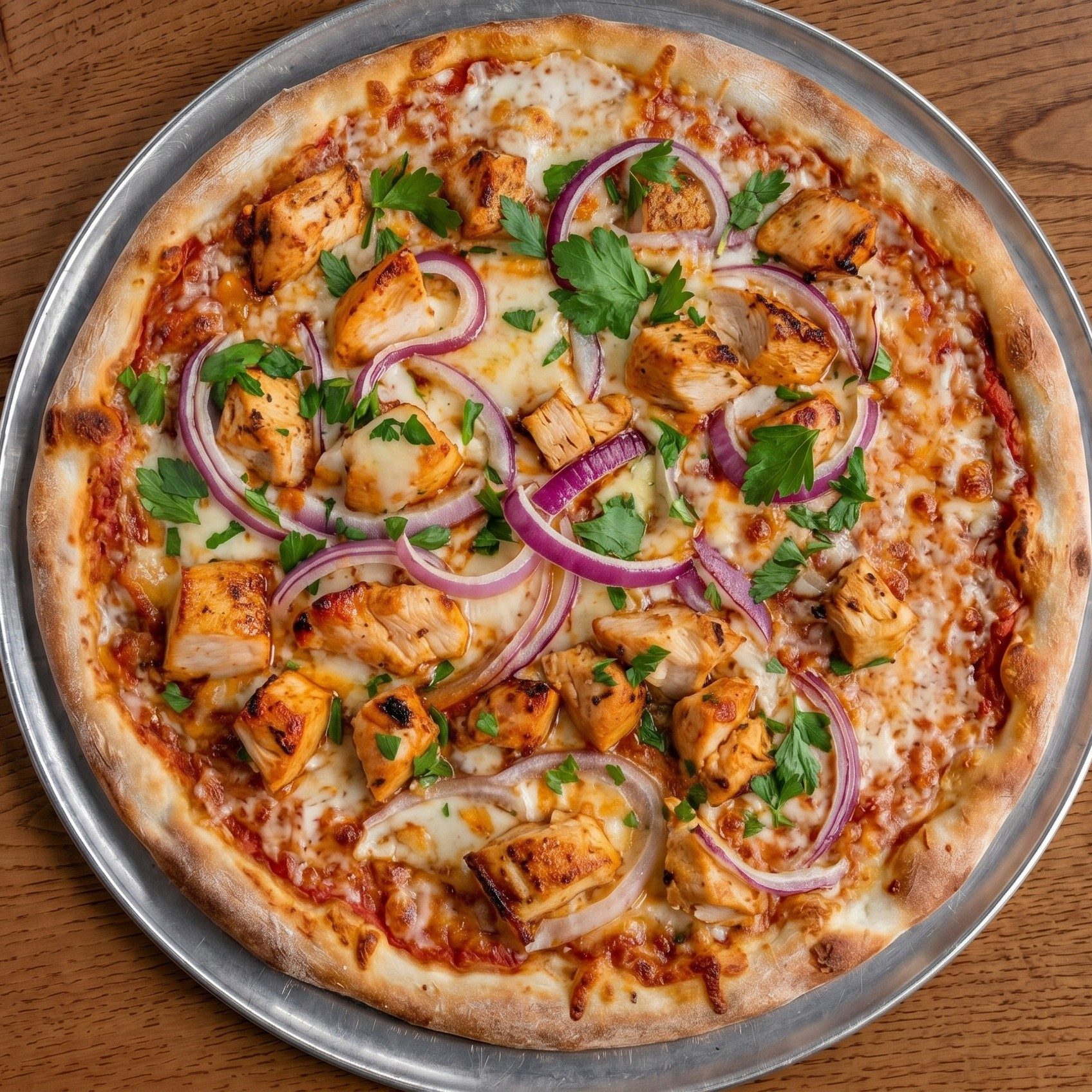BBQ Chicken Pizza.