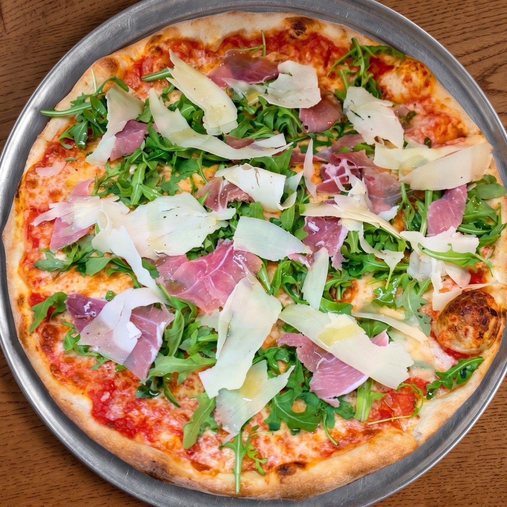 Prosciutto Arugula Pizza.