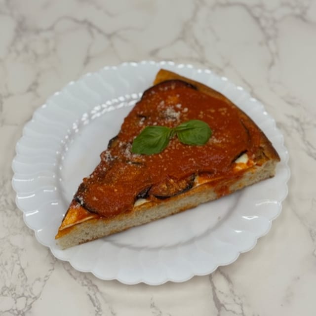 Eggplant & Fresh Mozzarella Pan Slice.