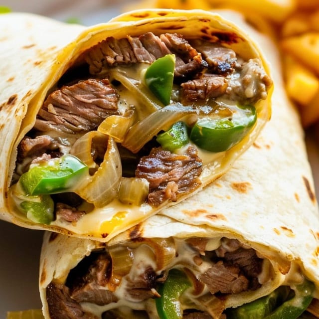Cheese Steak Wrap.