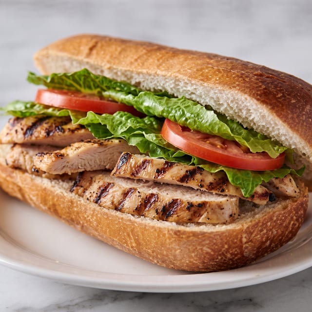 Grilled Chicken Hero Lettuce & Tomato.