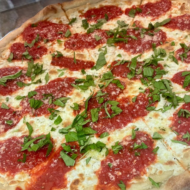 Fresh Mozzarella Pizza Slice.