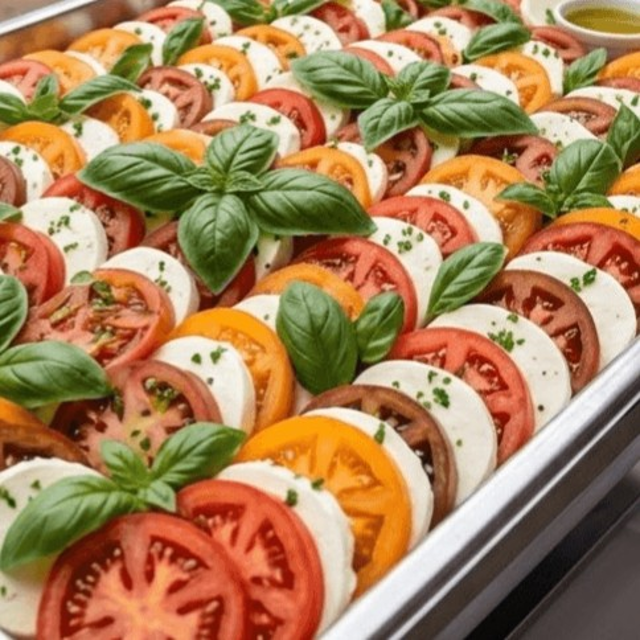 Fresh Mozzarella with Tomato & Basil.