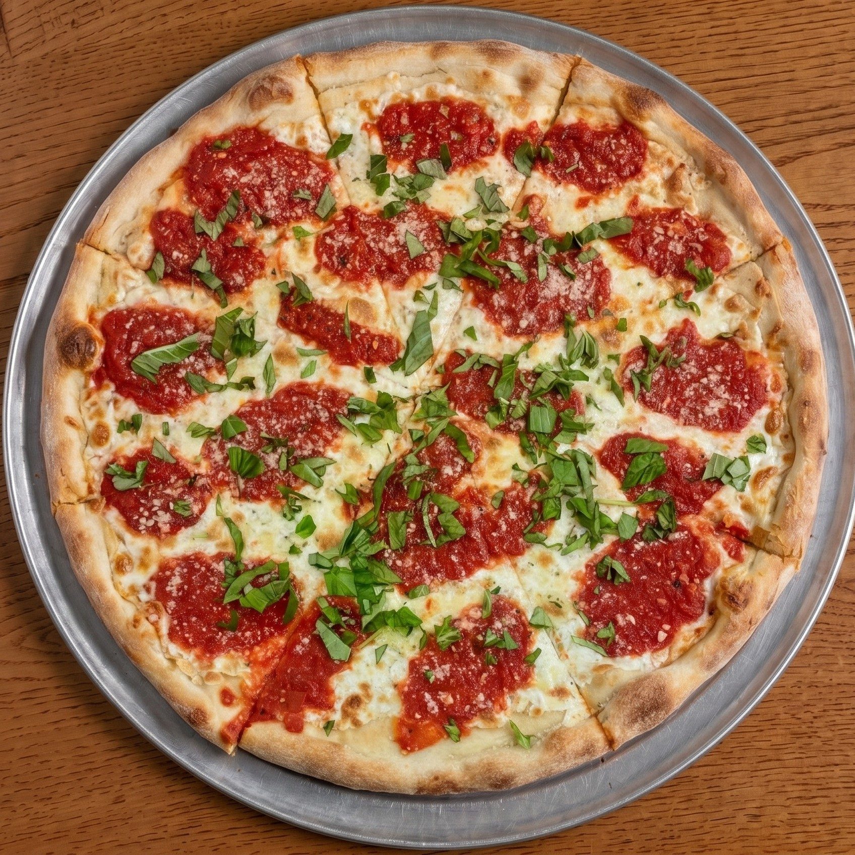 Fresh Mozzarella Marinara Pizza.
