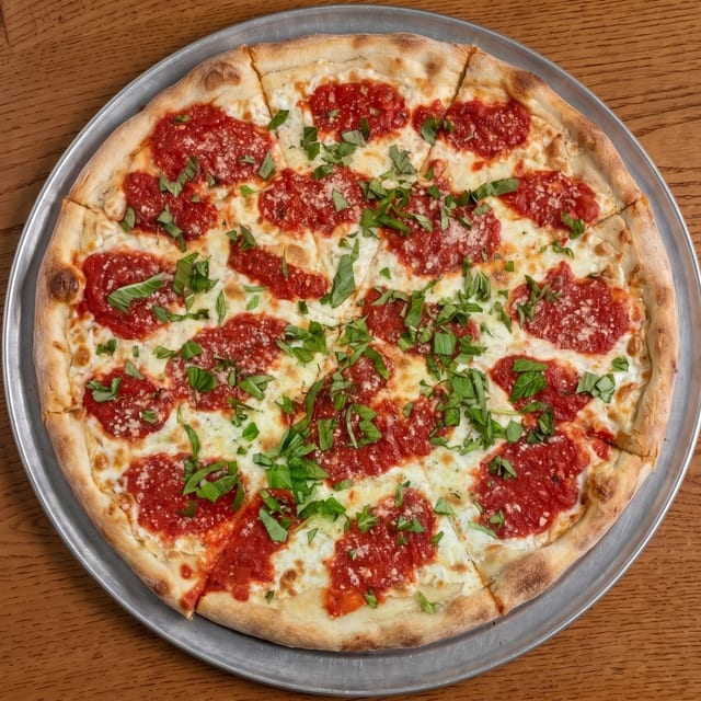 Fresh Mozzarella Marinara Pizza.