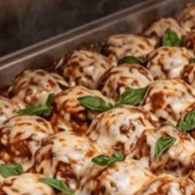 Meatball Parmigiana.