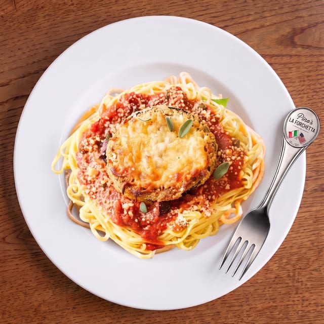 Eggplant Parmesan Choice of Pasta.
